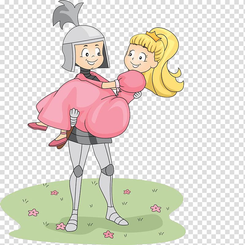 Knight Princess , The prince held the princess transparent background PNG clipart