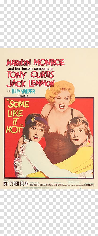 Marilyn Monroe Some Like It Hot Poster Tony Curtis Jack Lemmon, marlin monro transparent background PNG clipart