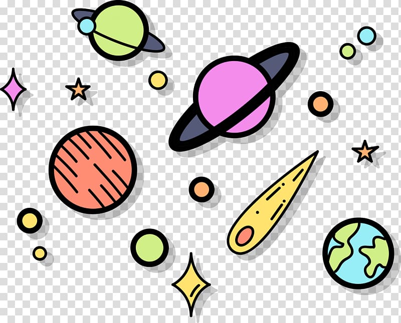 planets and star illustration, Euclidean Outer space , Space transparent background PNG clipart