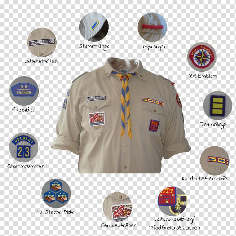 T-shirt Royal Rangers Scouting Uniform Gear, T-shirt transparent background PNG clipart