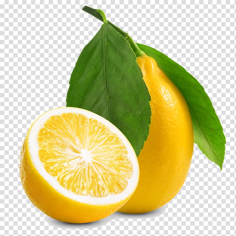 Lemon Juice Fruit Food, Lemon green leafy transparent background PNG clipart