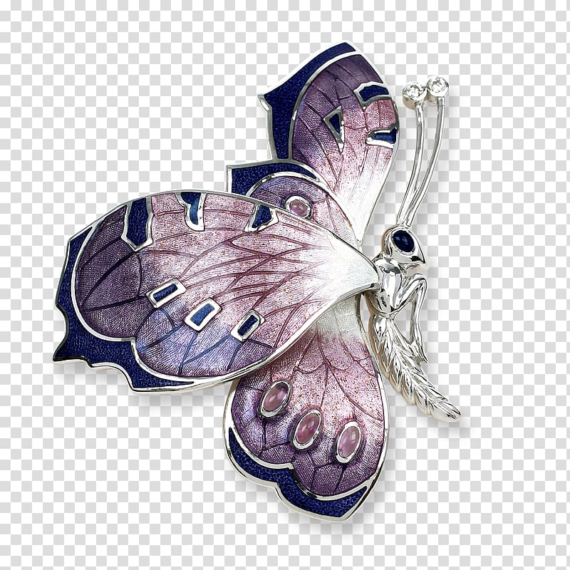 Butterfly Brooch Jewellery Sterling silver, Diamond Butterfly transparent background PNG clipart