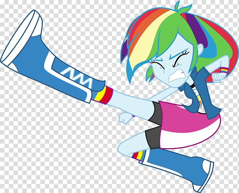 Rainbow Dash Equestria Soccer kick My Little Pony, Godzilla Mlp Equestria Girls transparent background PNG clipart