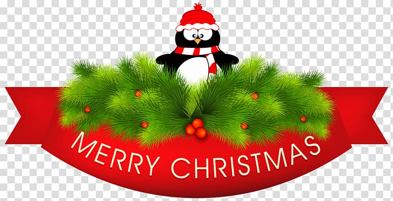 Merry Christmas decor illustration, Penguin A Maigret Christmas, Merry Christmas Decor with Penguin transparent background PNG clipart