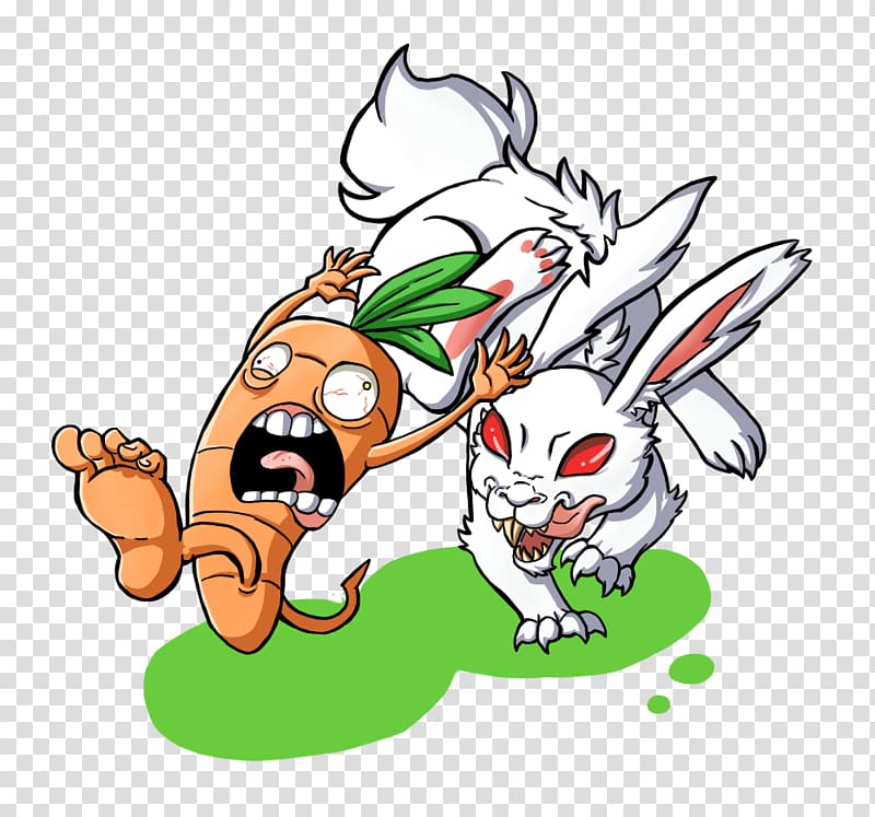 Cartoon Comics Drawing , rabbit eat carrot transparent background PNG clipart