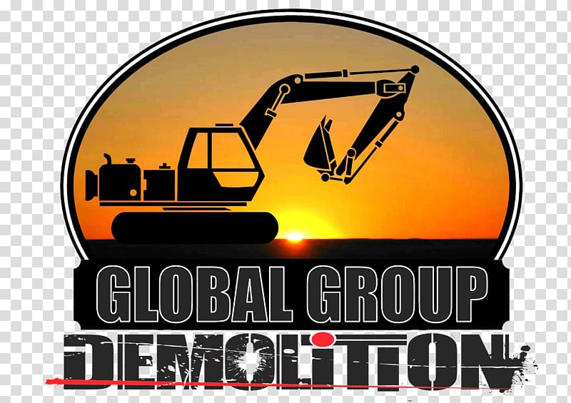 Logo Demolition Drilling and blasting General contractor, demolition transparent background PNG clipart