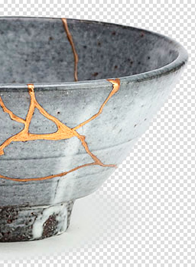 Kintsugi Tea Bowl Japanese art Gold, tea transparent background PNG clipart