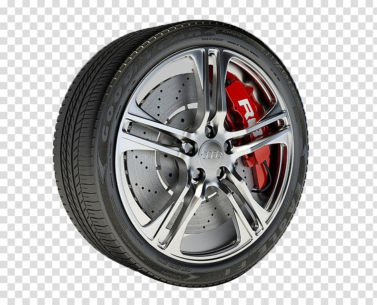 Audi R8 Car Alloy wheel Tire, Explosion, proof tires transparent background PNG clipart