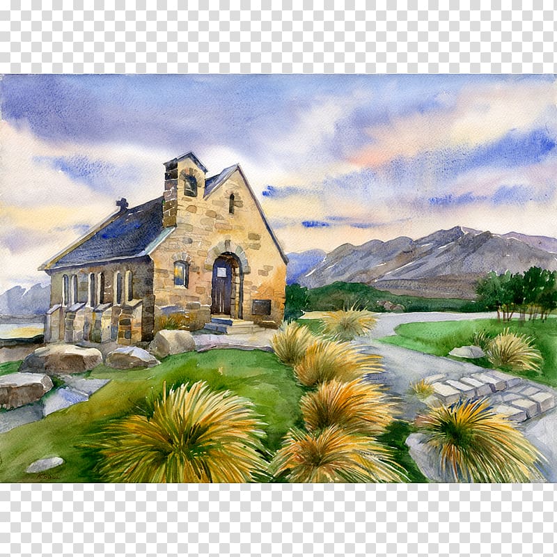 Watercolor painting Ludmila Korol Church of the Good Shepherd Paper, painting transparent background PNG clipart