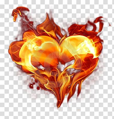 burning heart transparent background PNG clipart