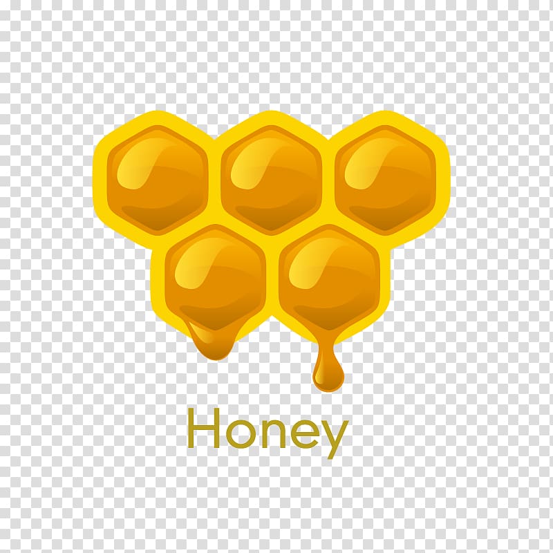 yellow honey , Honey bees and honey Gelatin dessert, honey transparent background PNG clipart