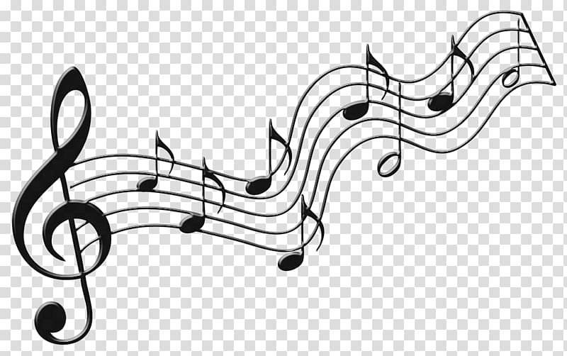 music notes with G-clef illustration, Musical note , Background music transparent background PNG clipart