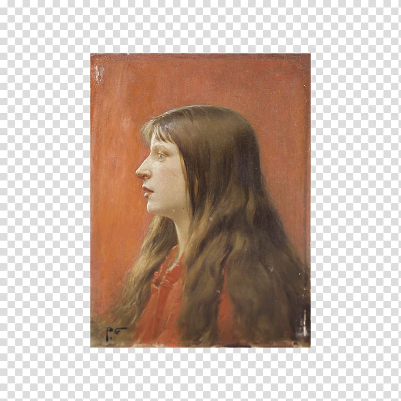 Portrait Painting Long hair Hair coloring Frames, woman watercolor transparent background PNG clipart