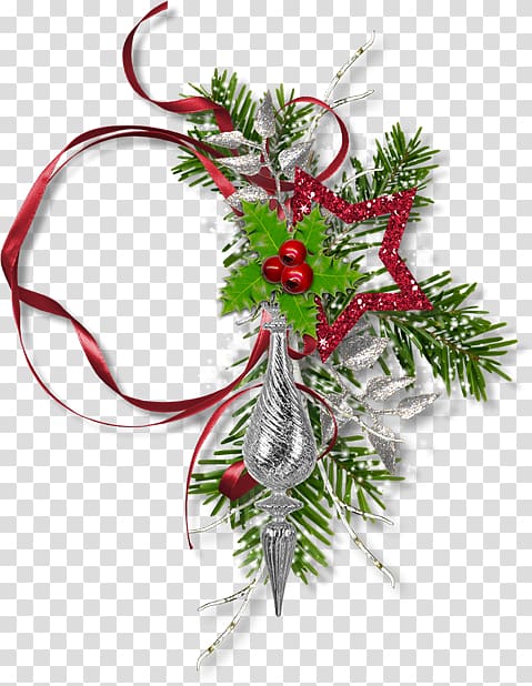christmas decoration pine branches transparent background PNG clipart