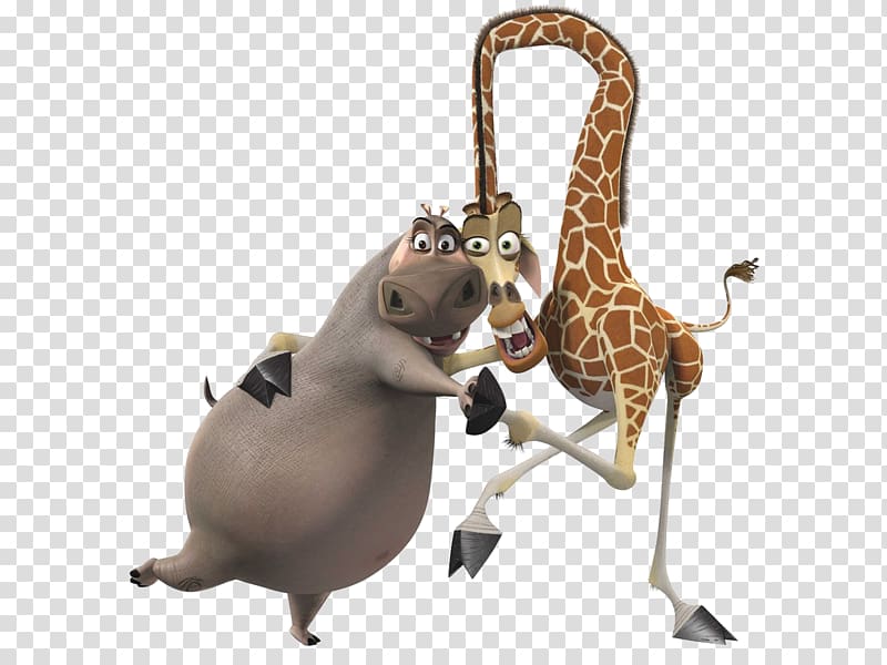 Melman Gloria Alex Julien Madagascar, penguins of madagascar transparent background PNG clipart