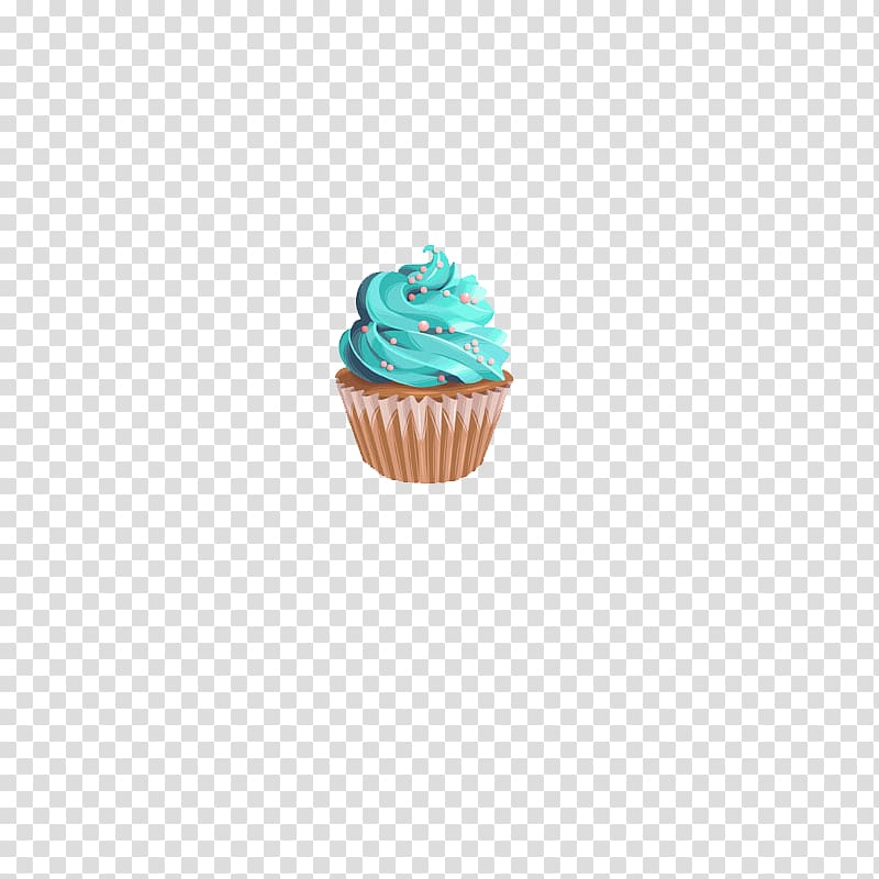 Cupcake Buttercream Turquoise Baking, Blue Ice Cream transparent background PNG clipart