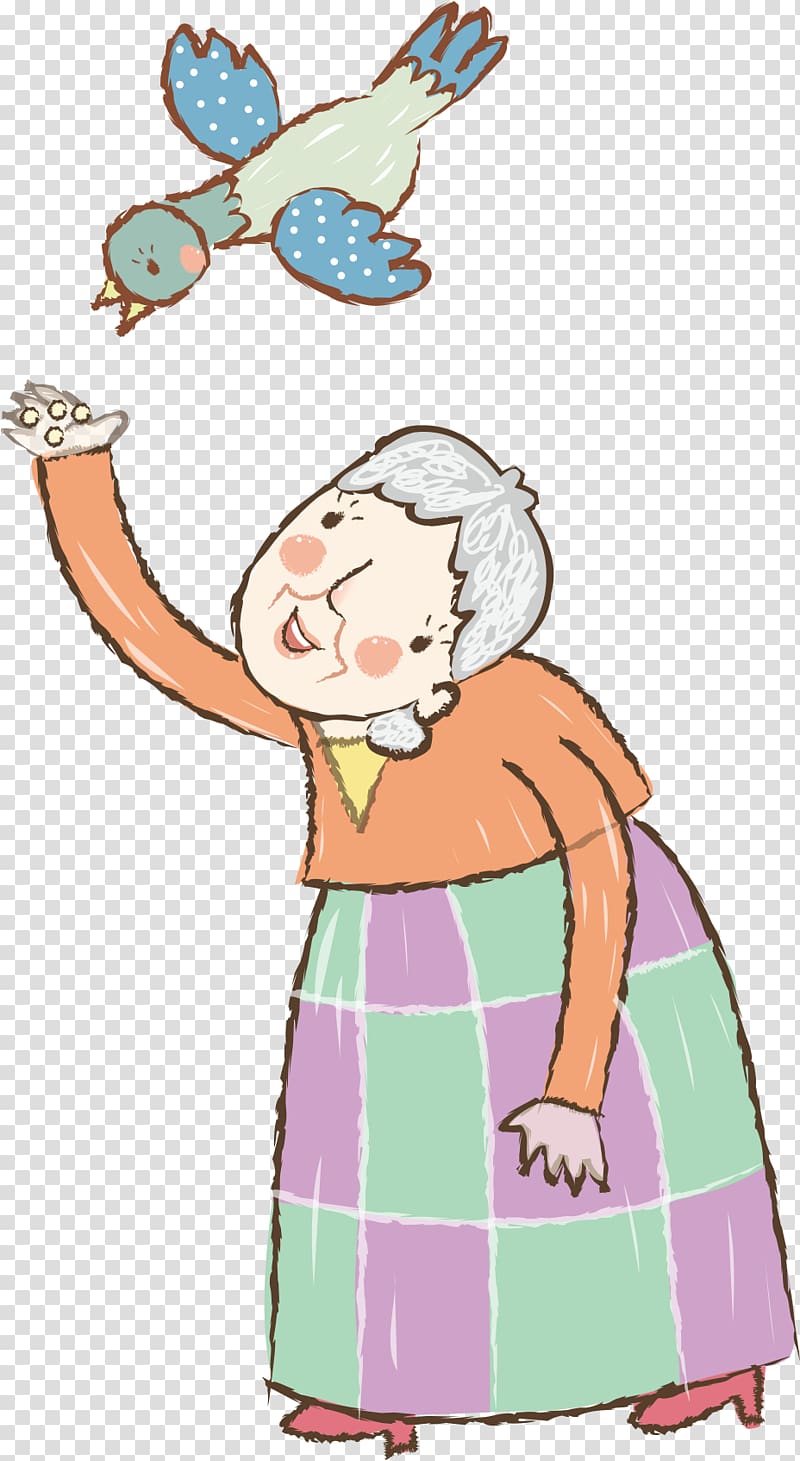 , Feeding the old man transparent background PNG clipart
