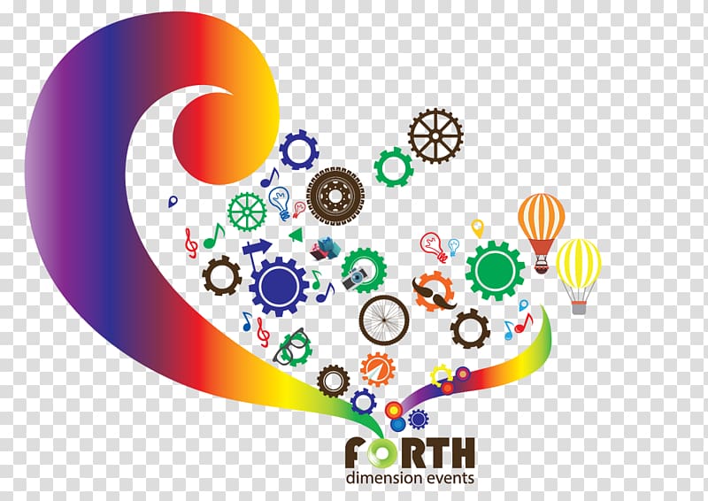 Forth Dimension Events Logo Brand, put a transparent background PNG clipart