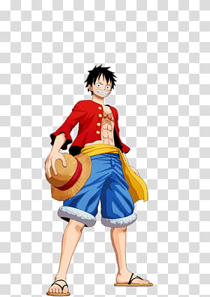 Check out this transparent One Piece Monkey D Luffy jumping PNG image