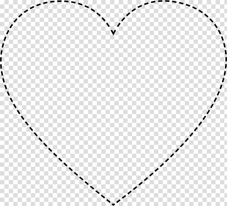 Heart Line art, dotted line transparent background PNG clipart