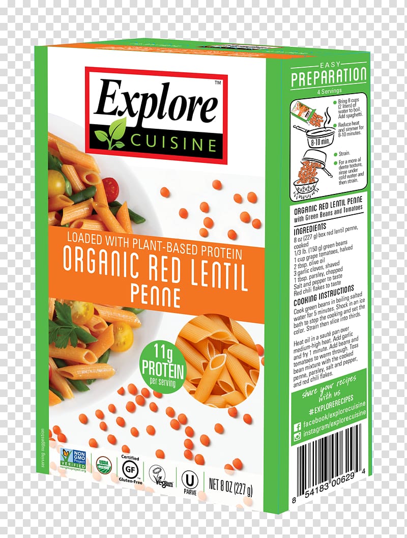 Pasta Organic food Lentil Spaghetti Gluten-free diet, red lentil transparent background PNG clipart