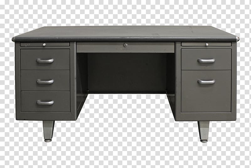Desk Table Drawer Furniture Steel, office desk transparent background PNG clipart