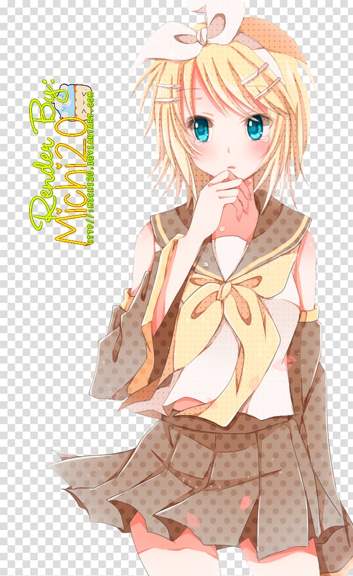 Kagamine Rin/Len Vocaloid Anime Rendering, Anime transparent background PNG clipart