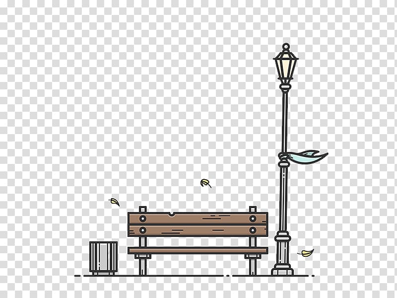 Bench Chair Park Illustration, Park bench illustration material transparent background PNG clipart