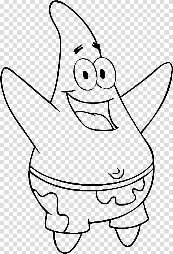 Patrick Star Coloring book Drawing Squidward Tentacles, patrick the starfish transparent background PNG clipart