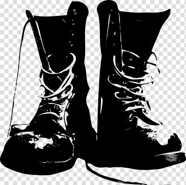 Combat boot Cowboy boot Shoe , boots,leather shoes,black transparent background PNG clipart