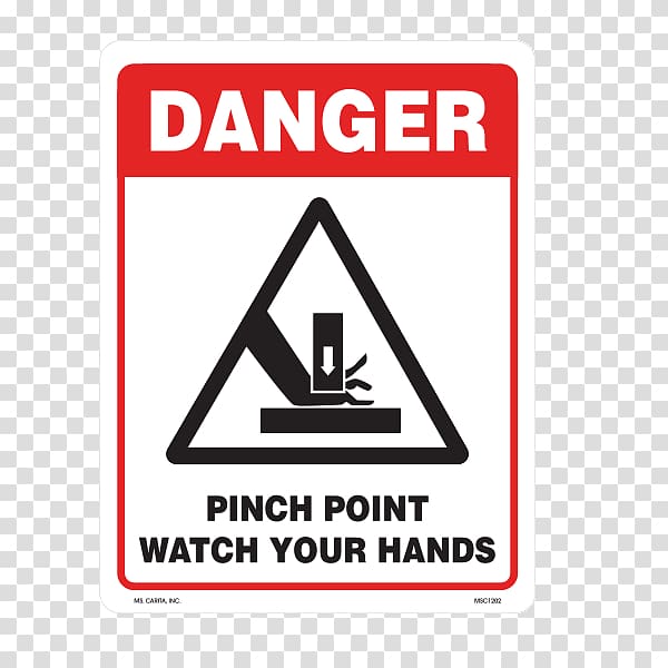 Pinch Logo Hand Risk Placard, pinch point transparent background PNG clipart