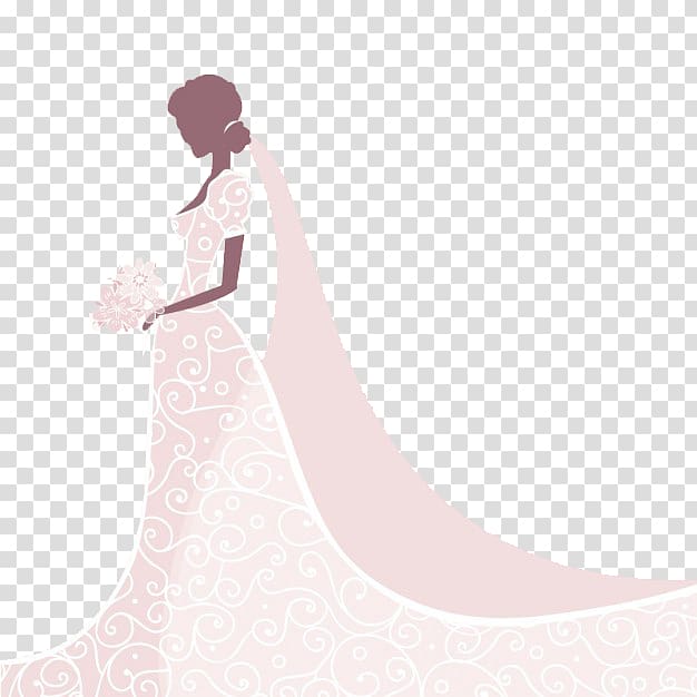 bride holding bouquet illustration, Wedding dress Gown Bride Shoulder, bride transparent background PNG clipart