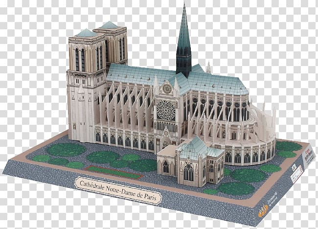 Paper model Building Paper toys Physical model, Paris notre dame transparent background PNG clipart