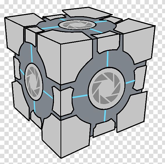 Portal 2 Half-Life Drawing Companion Cube, aperture science and technology transparent background PNG clipart
