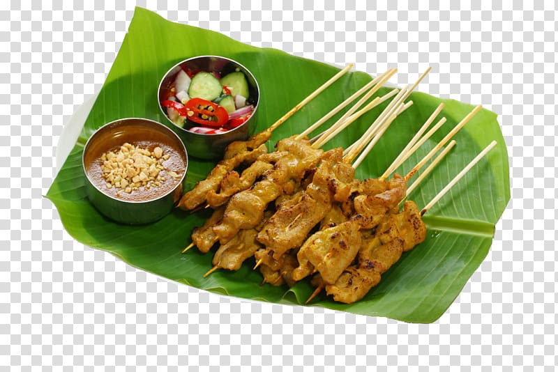 grilled foods, Thai cuisine Satay Pad thai Thai curry Restaurant, Summer barbecue transparent background PNG clipart