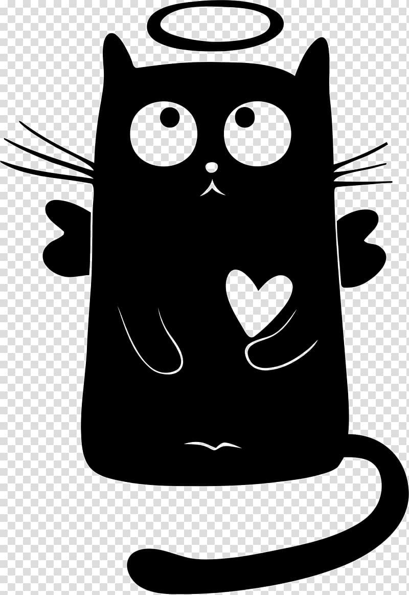 Feral cat Felidae Kitten Black cat, black cat transparent background PNG clipart