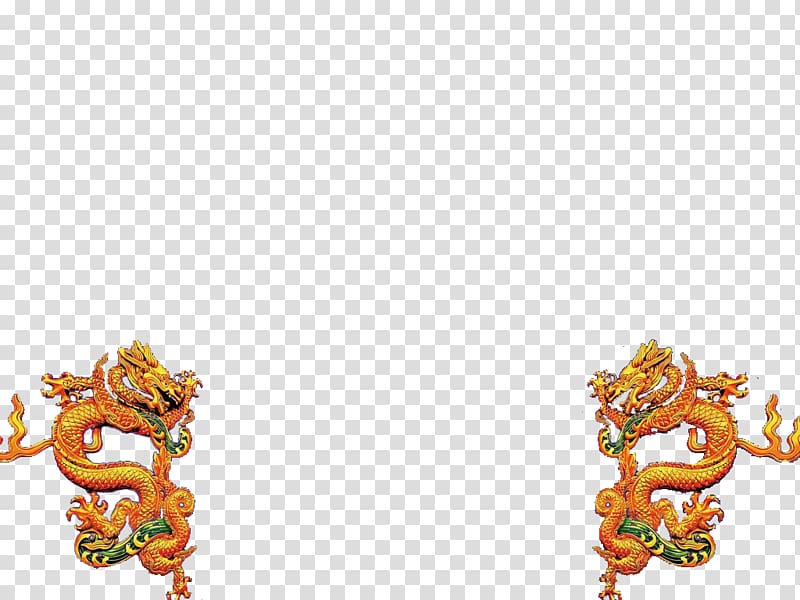 Illustration, Two Dragons attention transparent background PNG clipart