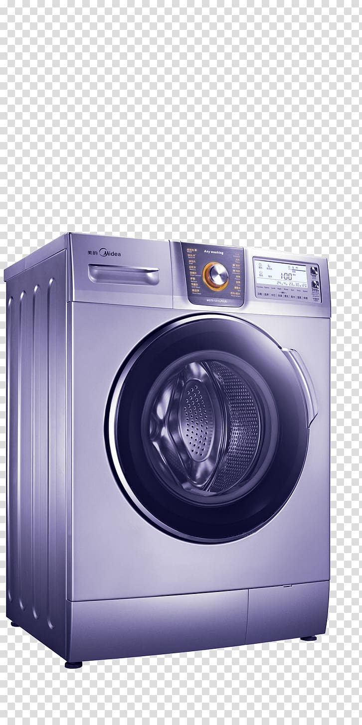 Washing machine Home appliance able content Clothes iron, Gray washing machine transparent background PNG clipart