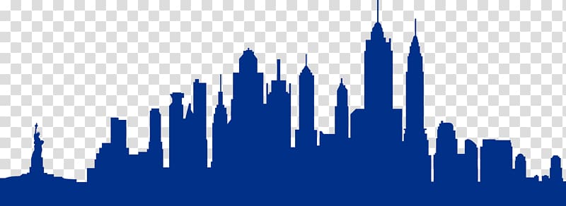 New York City Skyline Silhouette, Silhouette transparent background PNG clipart