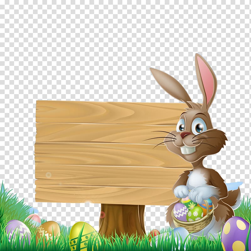 Easter Bunny Rabbit , Wooden rabbit transparent background PNG clipart