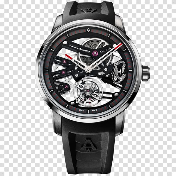 Skeleton watch アンジェラス Tourbillon Quartz clock, watch transparent background PNG clipart