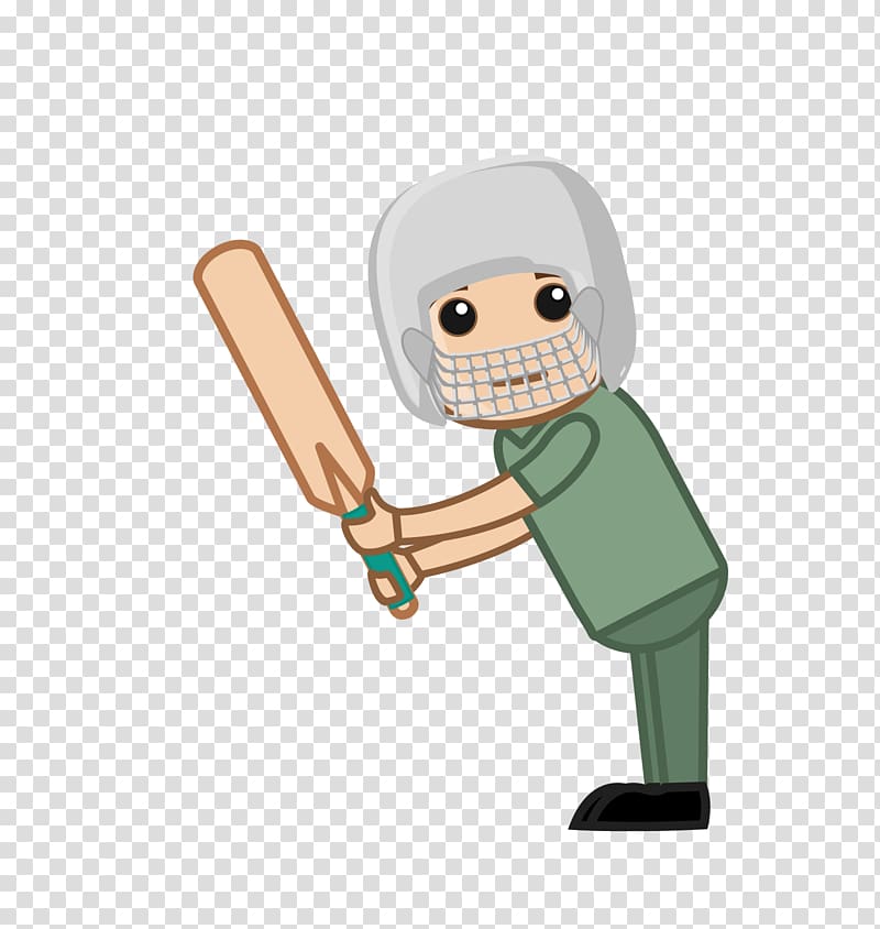 Cricket Cartoon , Cartoon playing cricket players transparent background PNG clipart