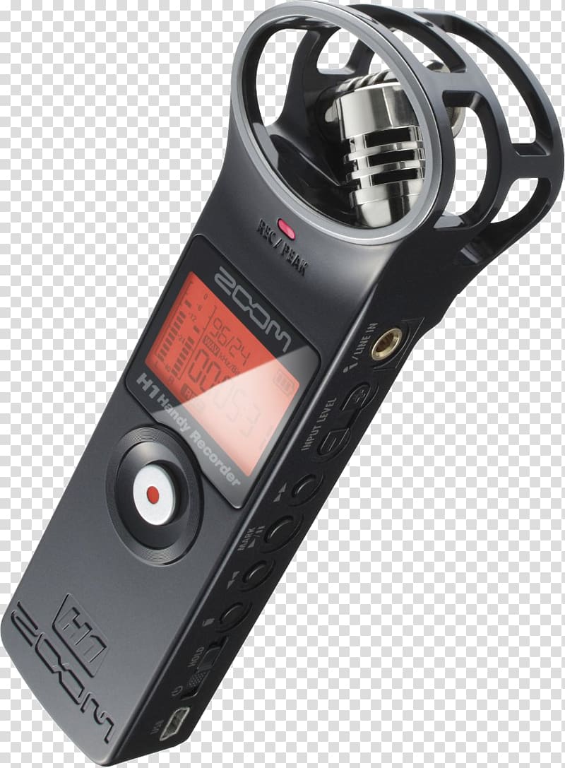 Microphone Digital audio Zoom Corporation Zoom H2 Handy Recorder Digital recording, video recorder transparent background PNG clipart