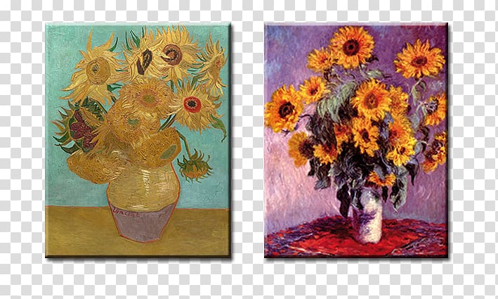 Bouquet of Sunflowers The Painter of Sunflowers Painting Canvas, Van Gogh transparent background PNG clipart