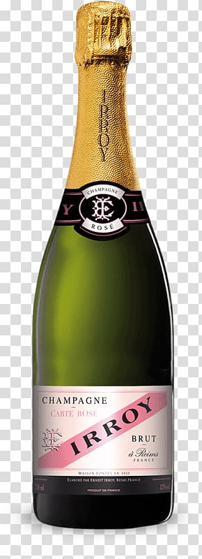 Irroy chamgpagne bottle, Champagne Irroy Brut Rosé transparent background PNG clipart