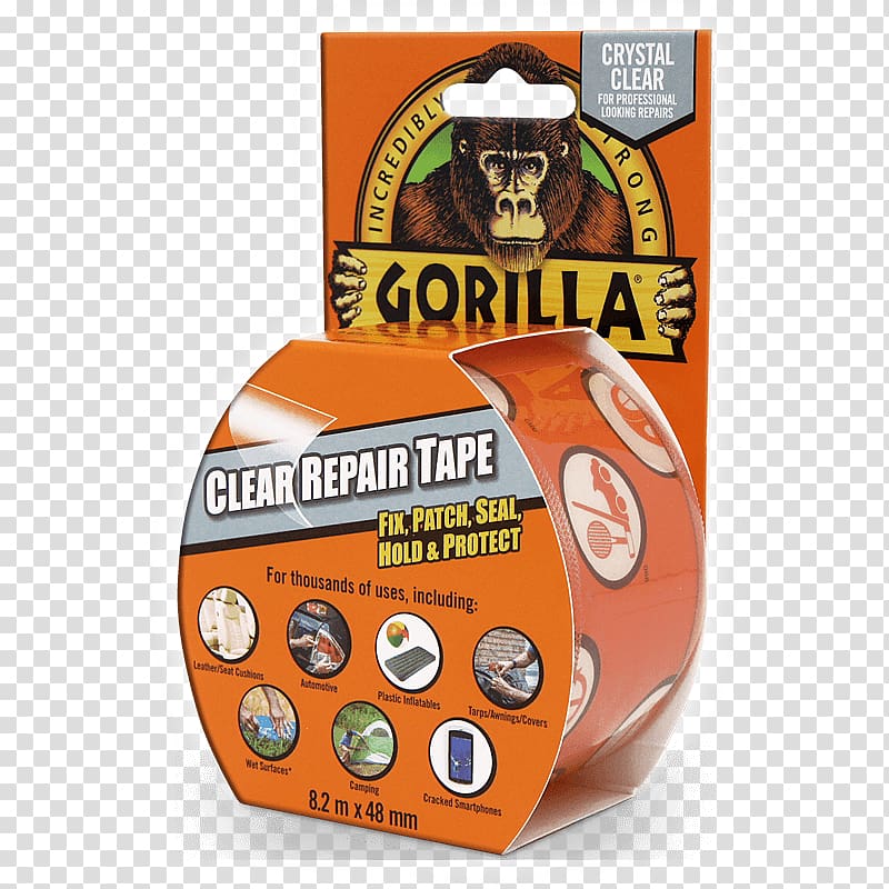 Adhesive tape Gorilla Glue Gorilla Tape Hot-melt adhesive, clear tape transparent background PNG clipart