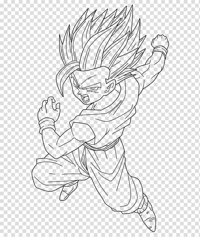 Gohan Trunks Goku Drawing Line art, dragon ball transparent background PNG clipart