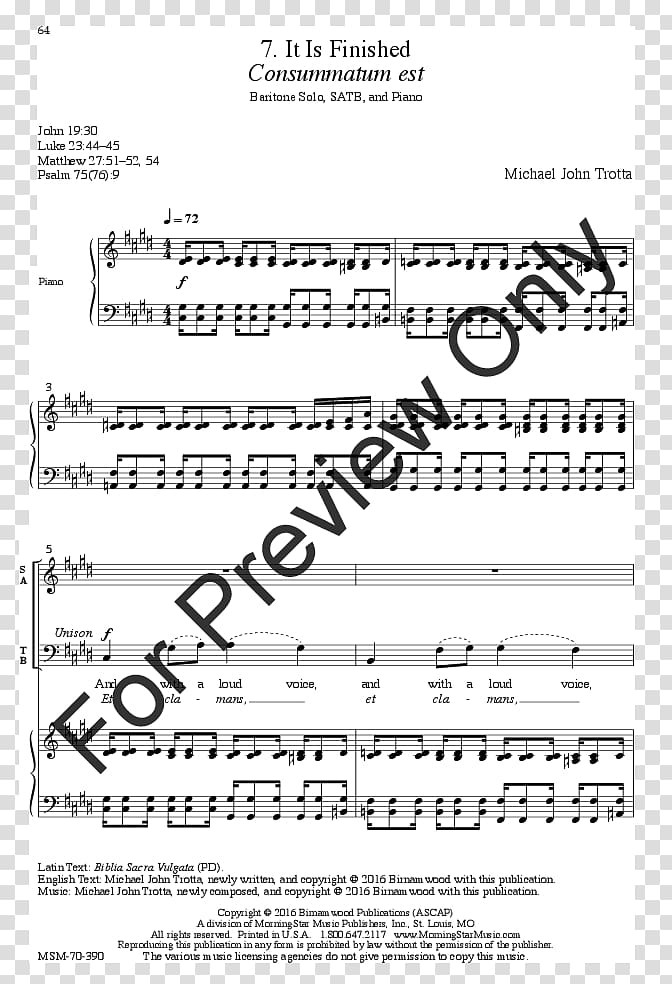 Sheet Music J.W. Pepper & Son Choir SATB, dumpling is the trials of a long journey. transparent background PNG clipart
