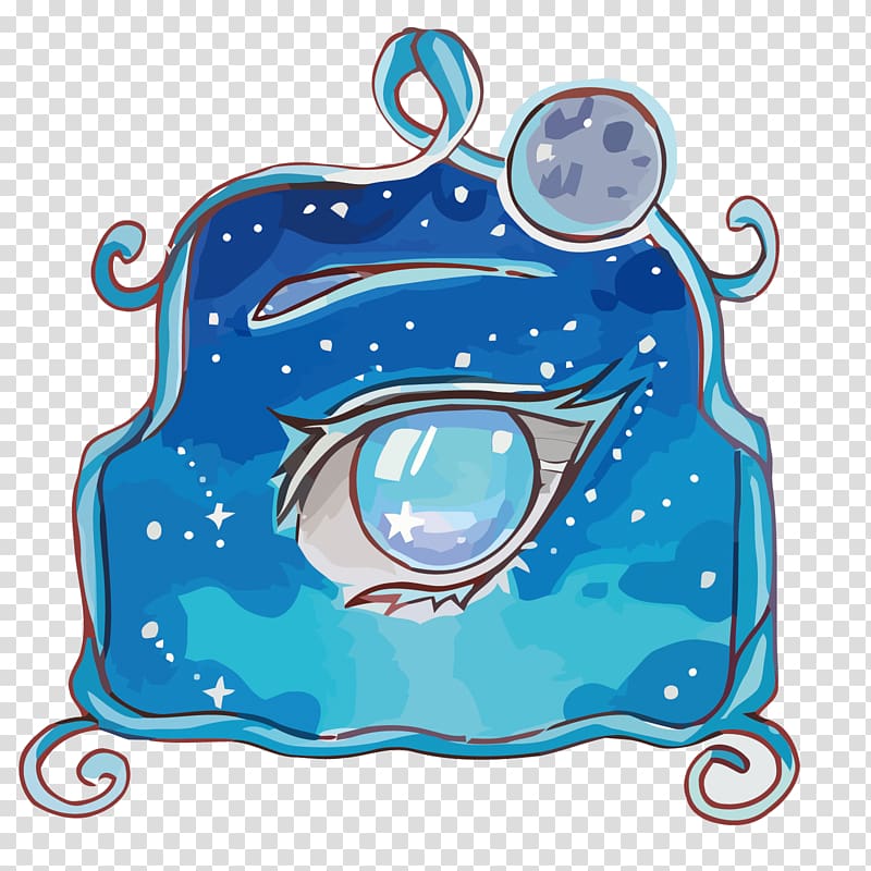 Blue Eye Drawing Illustration, blue eyes transparent background PNG clipart