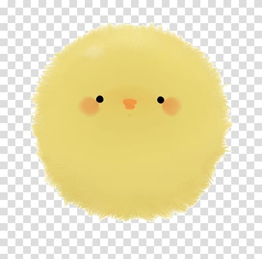 Textile Smiley Stuffed toy Yellow, Meng Meng da chick transparent background PNG clipart